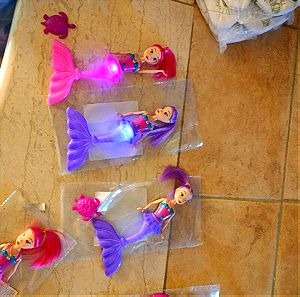 10 κούκλες - γοργόνες με led φωτάκια