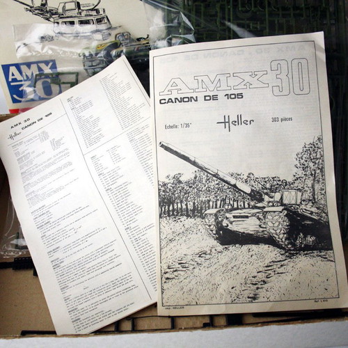 Heller Amx 30 Canon De 105 French Army Tank Model Kit 1:35 new
