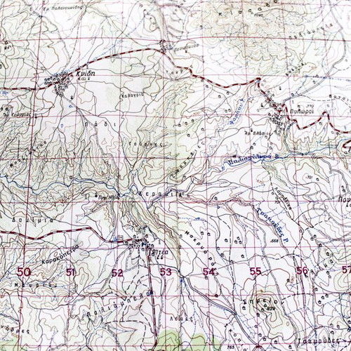 Knidi Military Geographic Map 1970 like new, scale 1:50,000