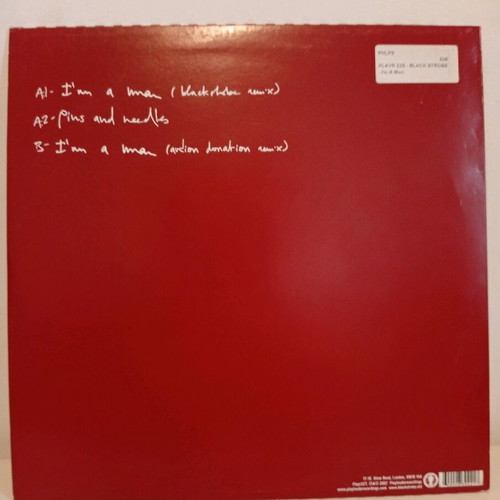 Black Strobe I'm A Man Vinyl 12" Single like new, electronic