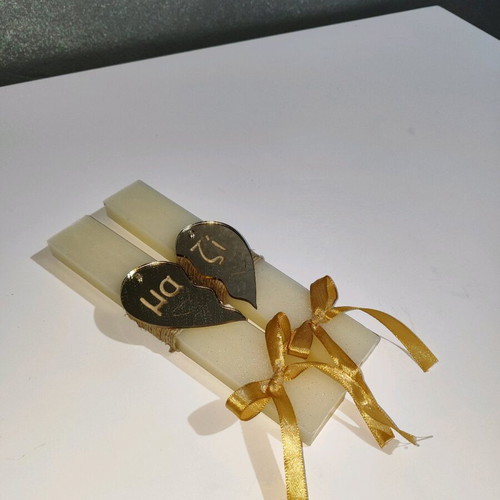 Set of candles for couples like new with plexiglass