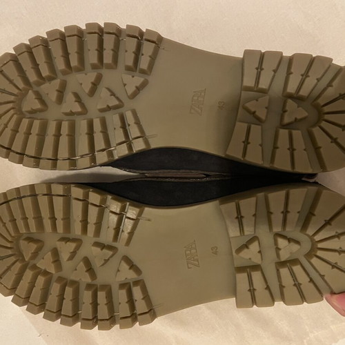 Zara boatshoes moccasins new, suede navy blue and khaki size 43