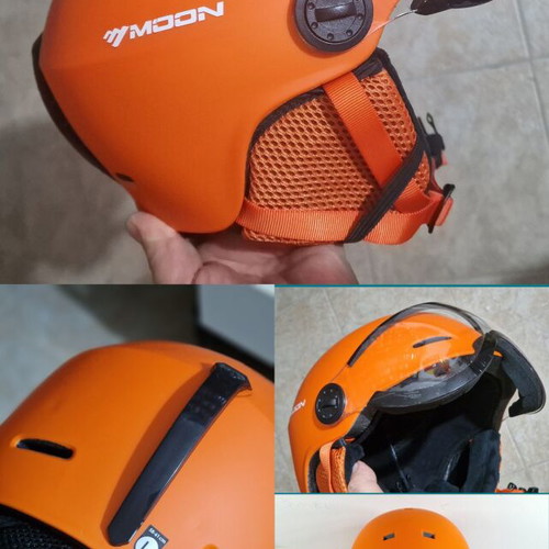 Blaupunkt Fiene 500 Folding Electric Bike with Orange Helmet like new