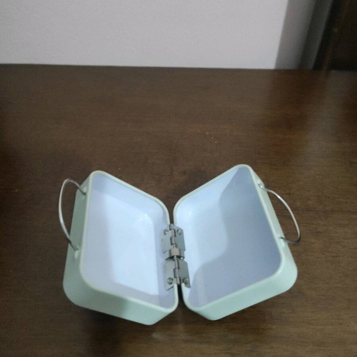 Metal decorative storage box like new with world map design