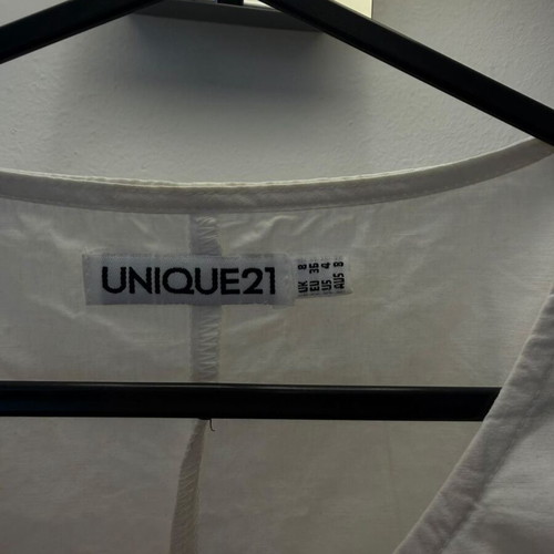 Unique21 women's shirt with bow, like new, black and white, size S