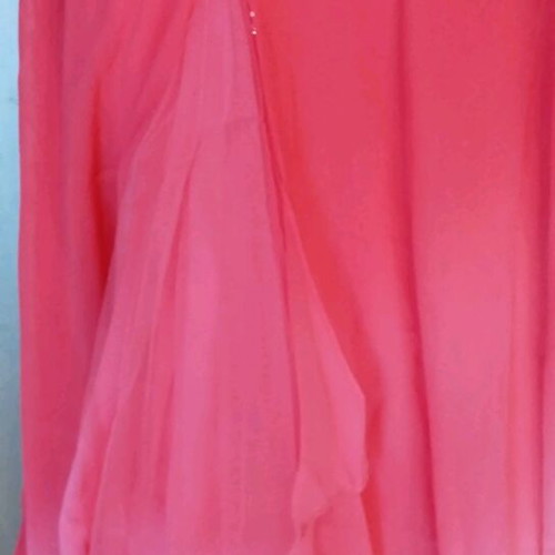 Silk dress like new, pink, size L, with scarf