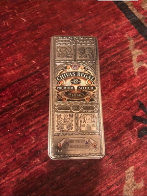 Chivas Regal metal collectible box like new vintage 30 years old