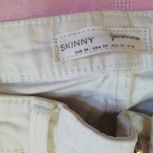 Women's white denim pants like new, size S