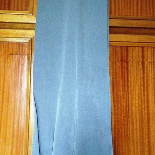 Suit soft gray with wide-leg pants, like new, size 46-48