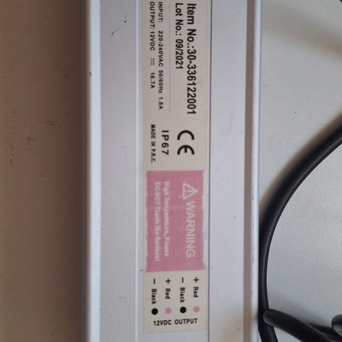 Waterproof LED Slim Power Supply 200W 12V DC used