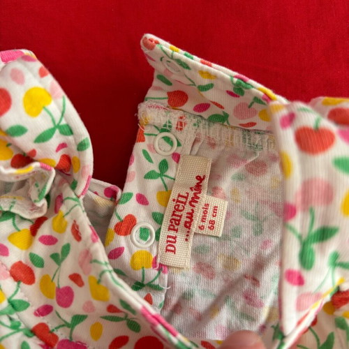 Dpam summer romper for girl up to 6 months, like new, cherry print