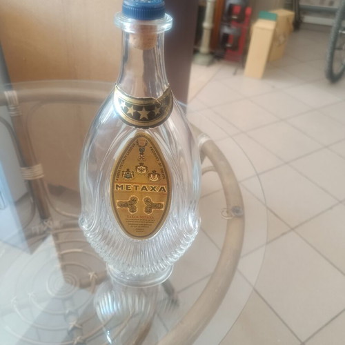 Metaxa collectible bottle 1968 used, Piraeus edition