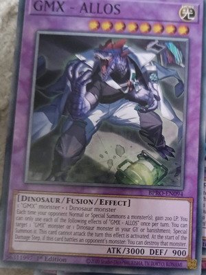 Yu-Gi-Oh GMX - ALLOS card like new