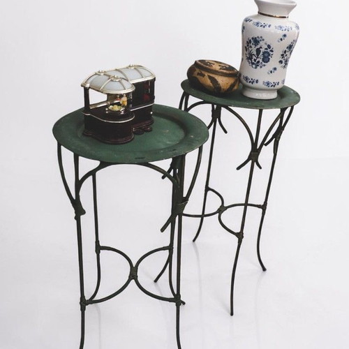 Metal plant stands set used, vintage style