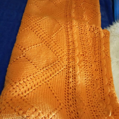 Woolen handmade blanket like new, 200x200 cm, heavy