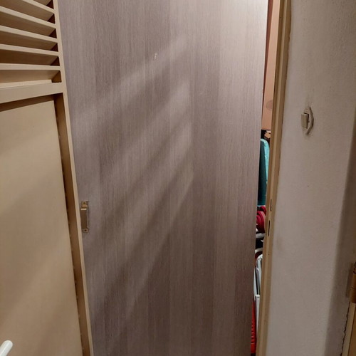 Wooden sliding interior door used, with minor dents, no mechanism