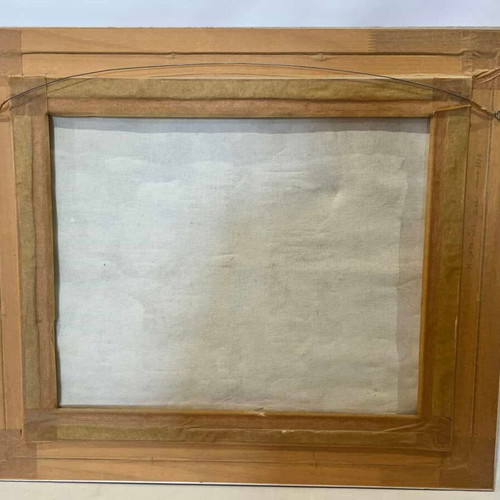 Hand-painted The Creation of Adam painting used with artist signature 63x74