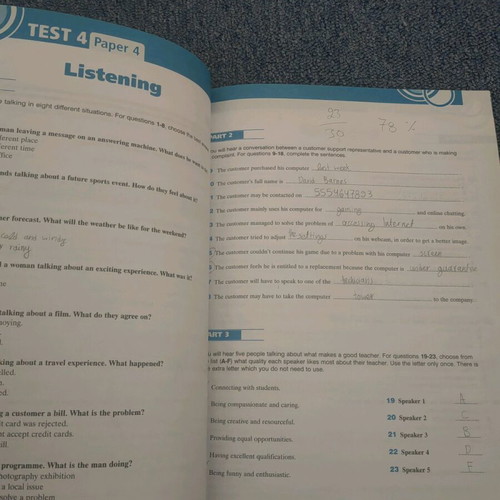 FCE for Schools Practice Tests Student's Book used, Upper Intermediate