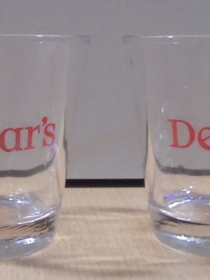Dewar's scotch whisky διαφημιστικό σετ 2 ποτηριών μεταχειρισμένο