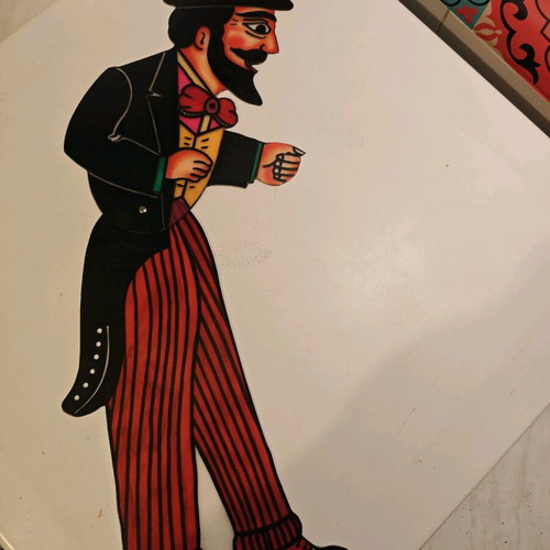 Φιγούρα Καραγκιόζης επαγγελματική πλαστική καινούργια, ύψος 65 εκατοστά