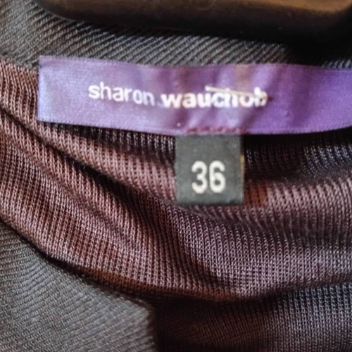 Sharon Wauchob women's blouse with buttons like new, black and purple