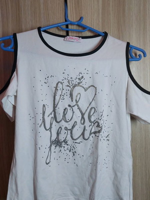 Ebita T-shirt like new, white and gray, age 14