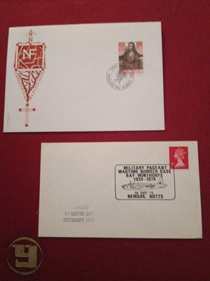 Commemorative first day covers used, set of 2 from Britain and Netherlands
