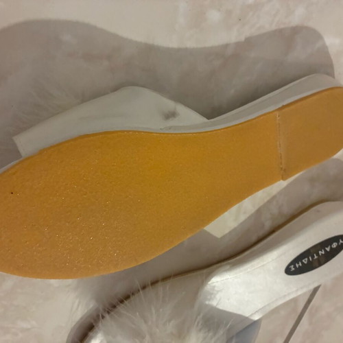 Yfantidis Bridal Slippers Satin White like new, size 41