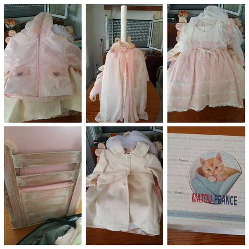 Baptism set for girl new, complete unused