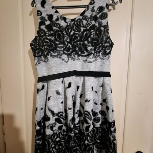 Attrattivo sleeveless mini winter dress like new, black and gray, size M