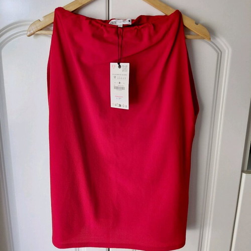 Zara top new, wool, size M, red