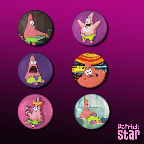 Patrick Star pins set of 6 new, SpongeBob