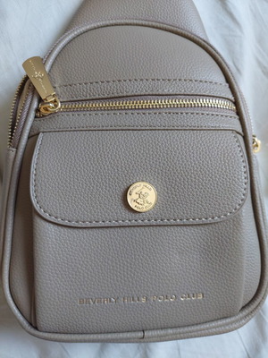 Beverly Hills Polo Club bag, light brown with logo strap