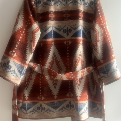 Monsoon coat size 42 like new, wool with color combination