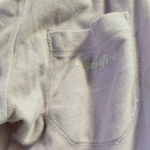 SugarFree women's sweatpants like new, purple with side sequins