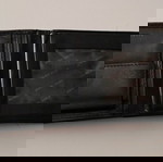  Pierre Cardin black δερμάτινο ανδρικό πορτοφόλι fiocchi italy