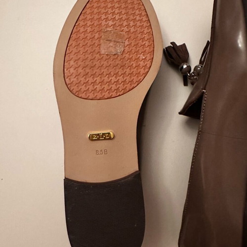 Lauren Ralph Lauren Brindy Spazzolato Tassel Loafers new, size 39.5, patent leather