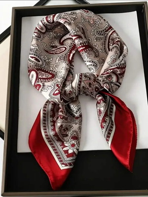 Women's scarves new, 70×70cm, red