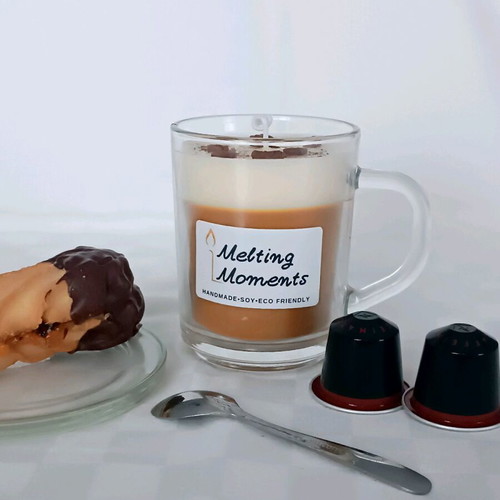 Scented soy candle Coffee addict new 250g with coffee aroma in cup