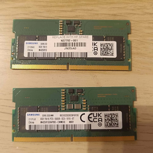 Samsung Laptop RAM 16GB (2x8GB) DDR5 5600MHz SODIMM like new
