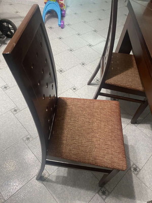 Dining chairs used, set of 6 with frames
