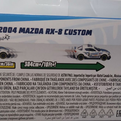 Hot Wheels Pull Back Speeders 2004 Mazda RX8 Custom new