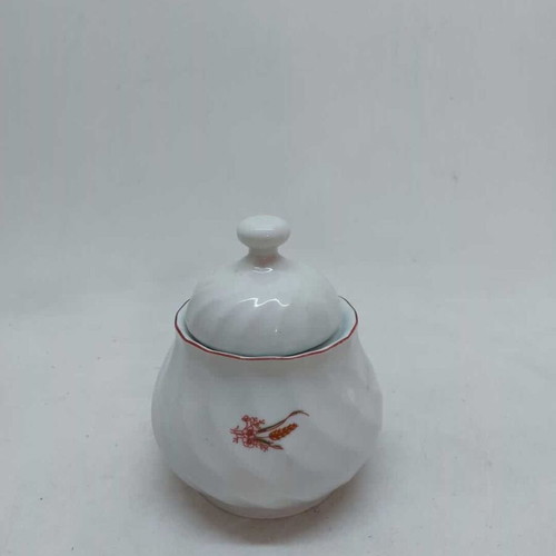 Porcelain sugar bowl used made in Bulgaria 14x11cm