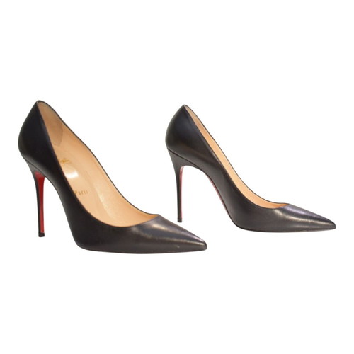 Christian Louboutin So Kate 120 black leather pointed pumps, red sole
