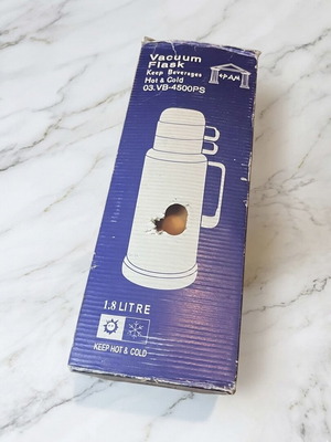 Vintage θερμός Vacuum Flask VB-4500PS 1.8L Hot & Cold με 2 ποτηράκια καινούργιο
