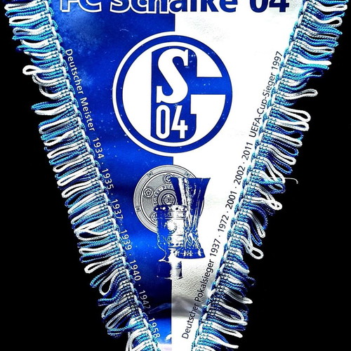 Schalke official captain's banner like new from friendly match
