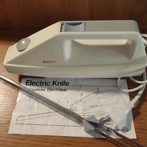 Vintage electric kitchen knife used, double blades, 1990s
