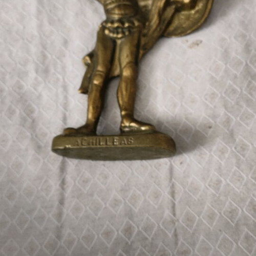 Bronze figure Achilles used with shield and spear