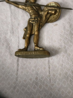 Bronze figure Achilles used with shield and spear