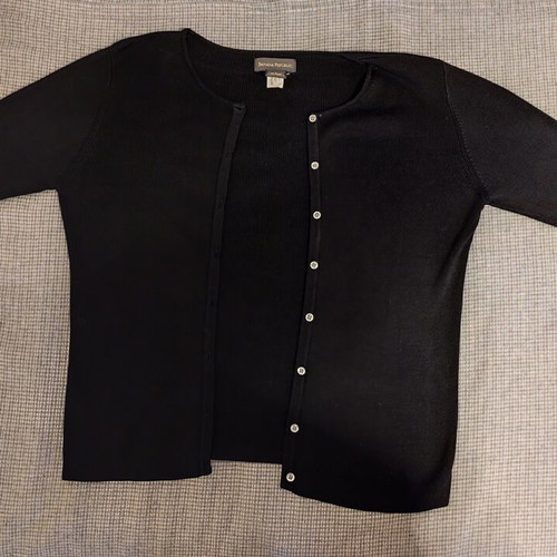 Banana Republic silk cardigan black size S like new